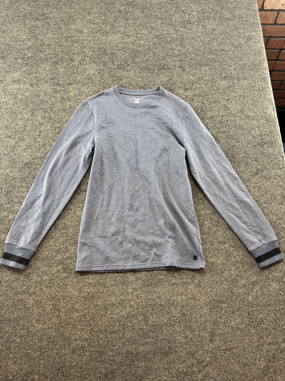 Lucky Brand Pajama Top Mens Small Gray Sleepwear Long Sleeve Lightweight Shirt